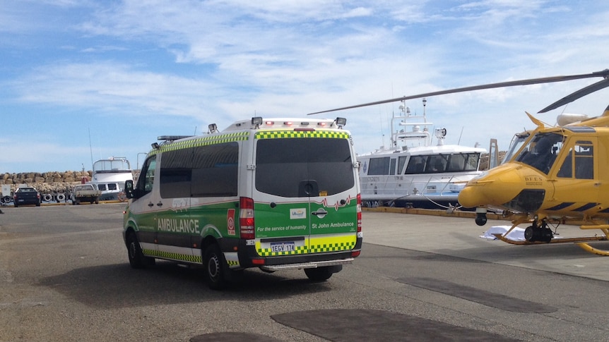 Rescue ambulance arrives