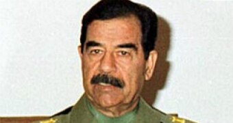 Iraqi president Saddam Hussein.