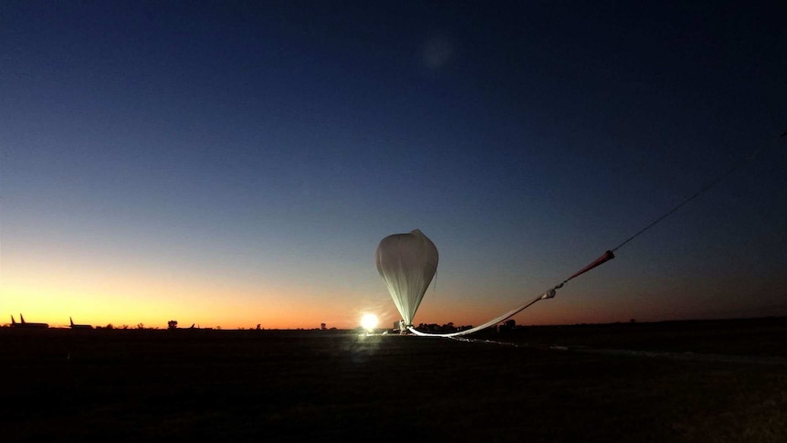 An  research balloon was launches at Alice Springs
