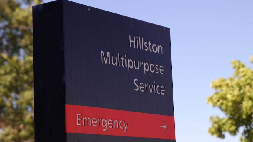 The sign at the entrance to the Hillston Multipurpose Service.