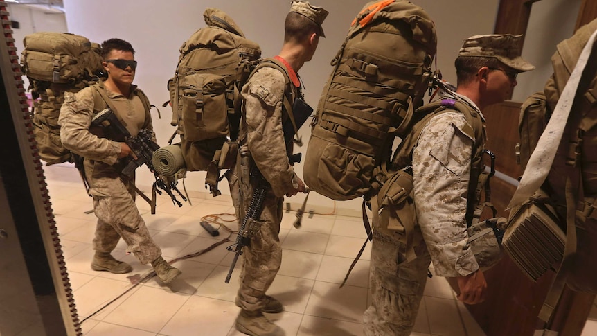 US Marines leave Helmand