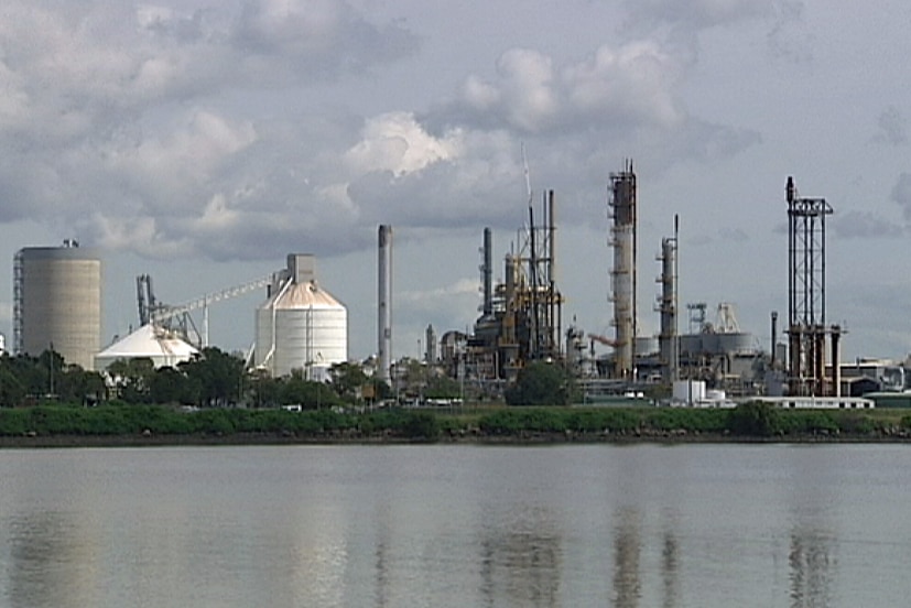 Orica's Newcastle ammonium nitrate plant at Kooragang Island.