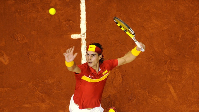 On a roll...Nadal has now won 30 straight matches in Monaco since 2003. (file photo)