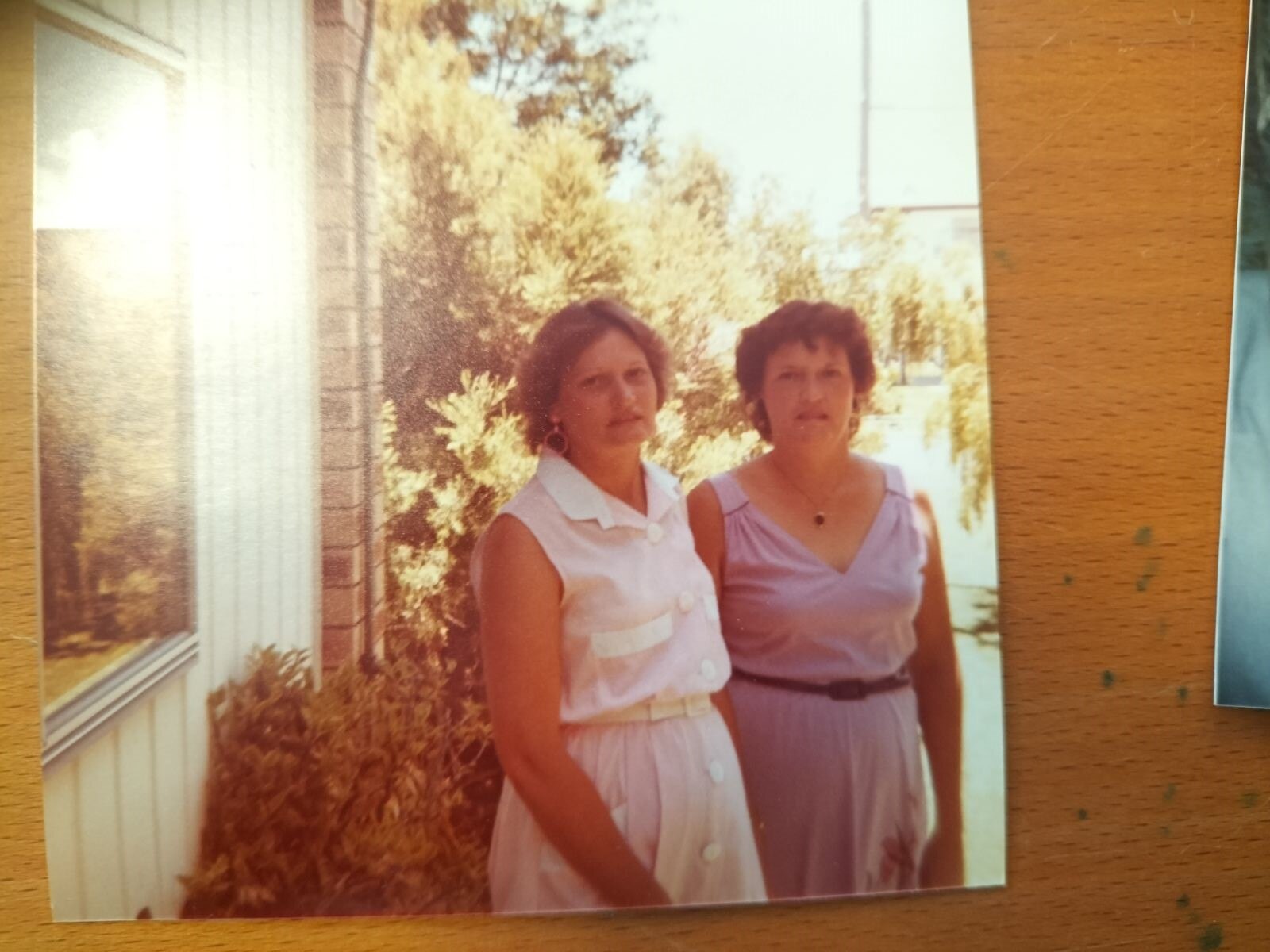 An old photo of two women.