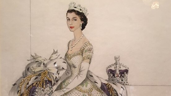 Norman Hartnell's sketch for the Queen's Coronation dress
