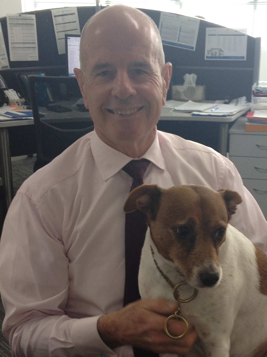 Daniel Gunning with his dog Floyd