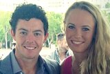 LtoR Rory McIlroy and Caroline Wozniacki at the time of their engagement.