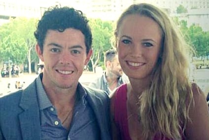 LtoR Rory McIlroy and Caroline Wozniacki at the time of their engagement.