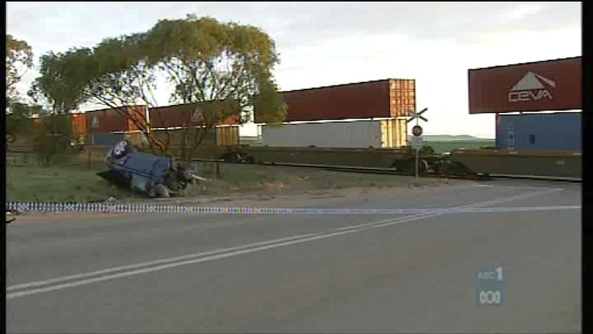 Two dead ... Jody Wallis from the nearby Lochiel Hotel says the Bumbunga crossing is notorious for near misses.