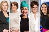 Some of the ABC's female presenters: Leigh Sales, Virginia Trioli, Yassmin Abdel-Magied, Emma Alberici, Kumi Taguchi.