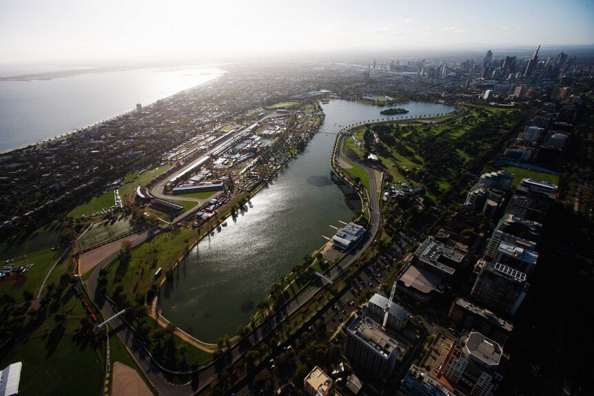 Albert Park circuit during qualifying on March 17, 2012.