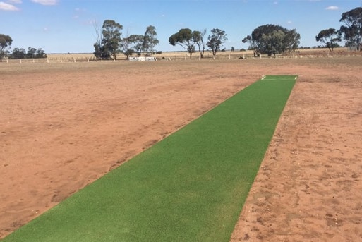 A very dry cricket ground in Victoria.