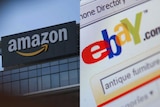 Amazon and Ebay logos. 