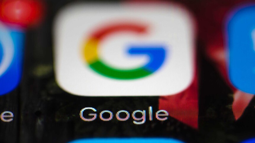 Google icon on a mobile phone