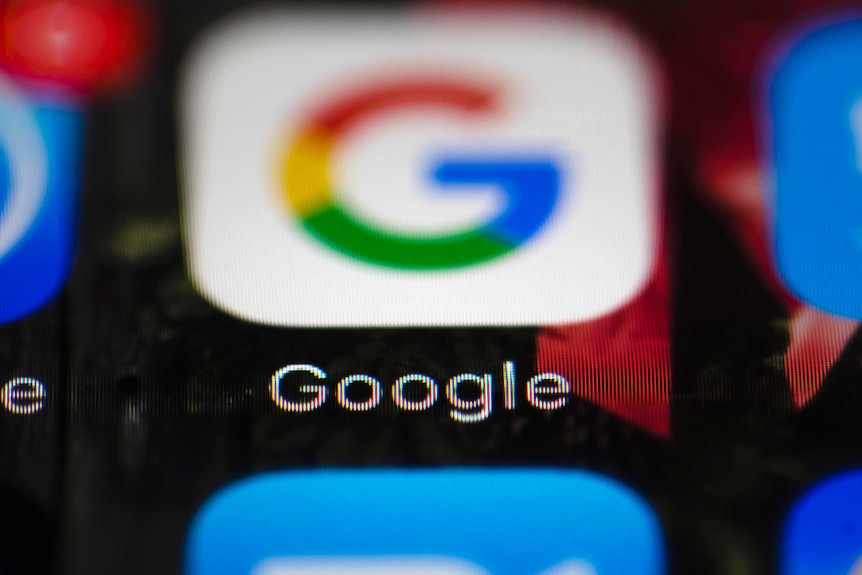 Google icon on a mobile phone