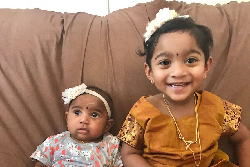 The two children of asylum seekers Nadesalingam and Priya.