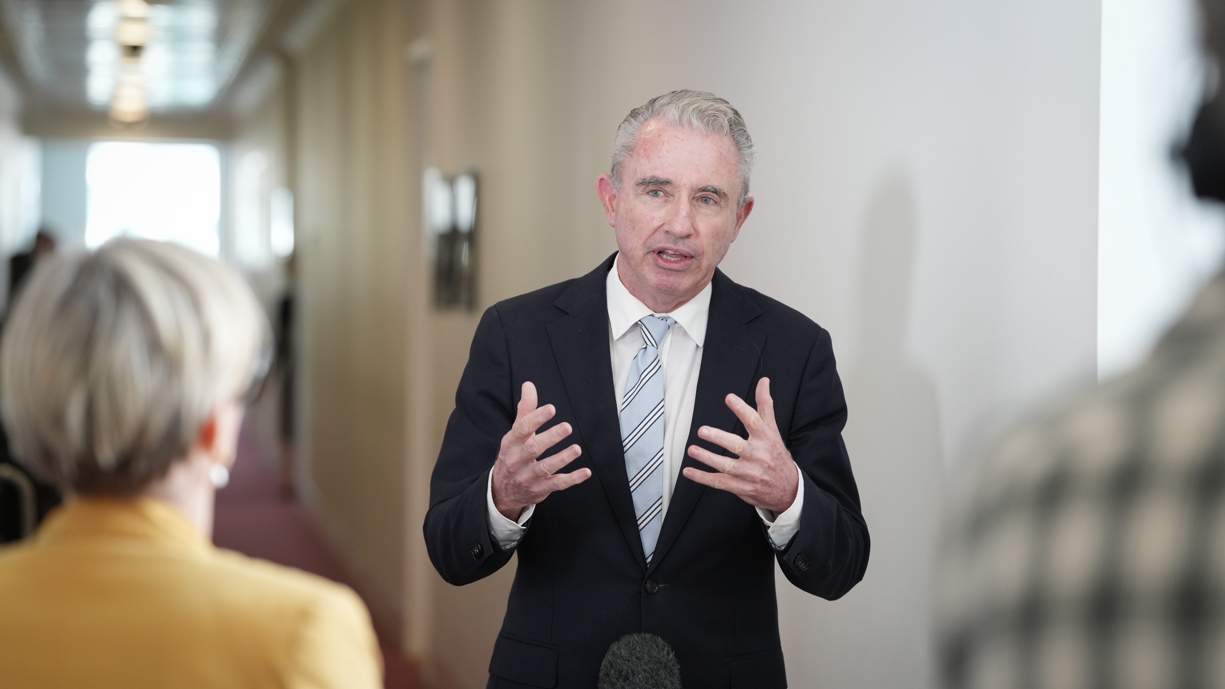 National Party deputy leader Kevin Hogan speaks to the media.