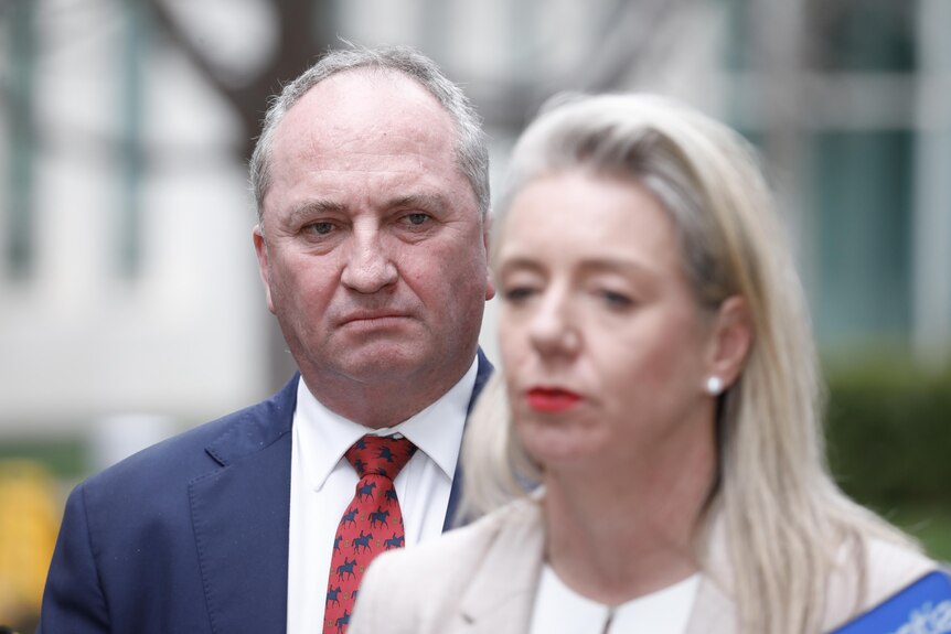 Nationals leader-elect Barnaby Joyce with Bridget McKenzie