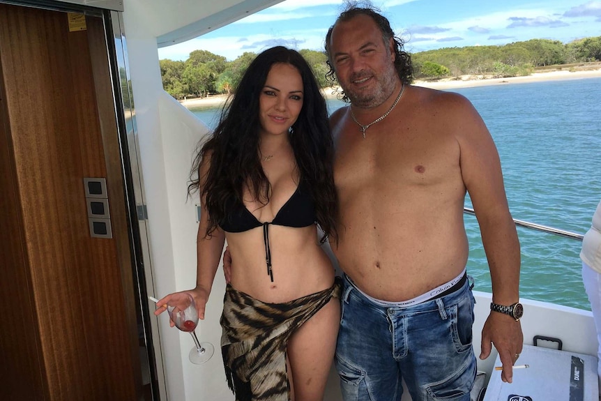 Violetta and Tony Esposito on  board their luxury yacht