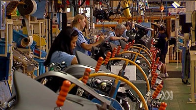 Car production at a Holden plant