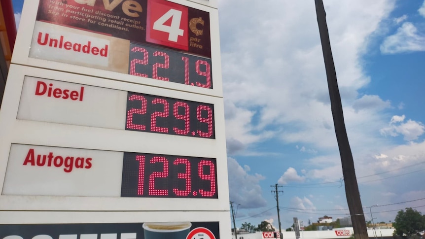 petrol prices at a Shell petrol station