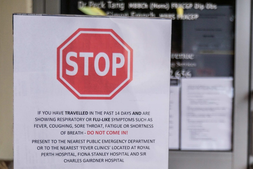 Sign outside Peck Tang's surgery