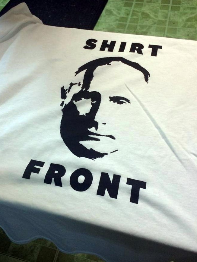 Shirtfront t-shirt pic by Paul Donoughue