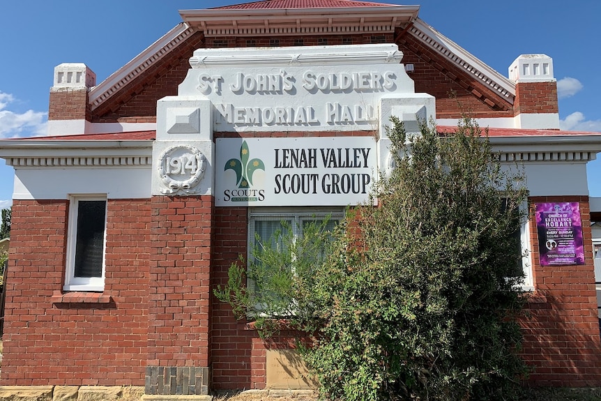 Exterior of hall used by Lenah Valley Scout Group.