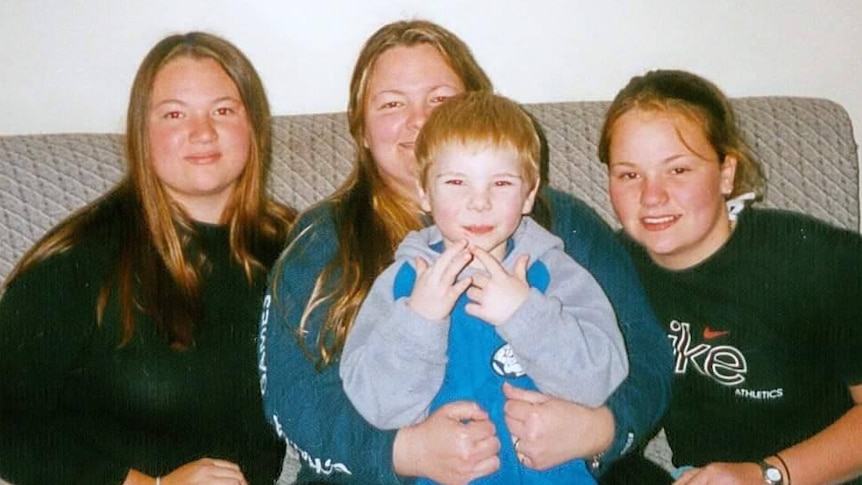 Kylee-Ann Schaffer and her family two years before she went missing