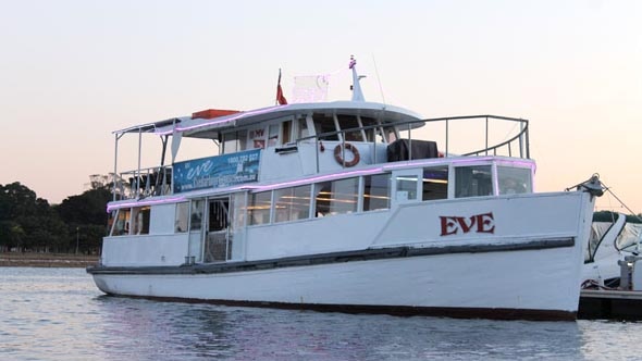 The vessel, MV Eve, owned by Eve Harbour Cruises.