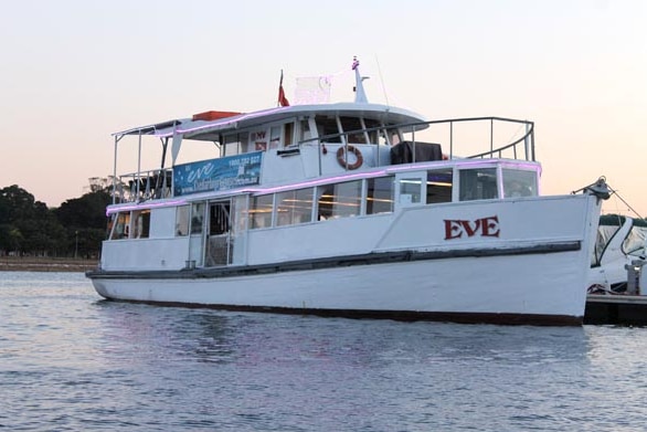 The vessel, MV Eve, owned by Eve Harbour Cruises.