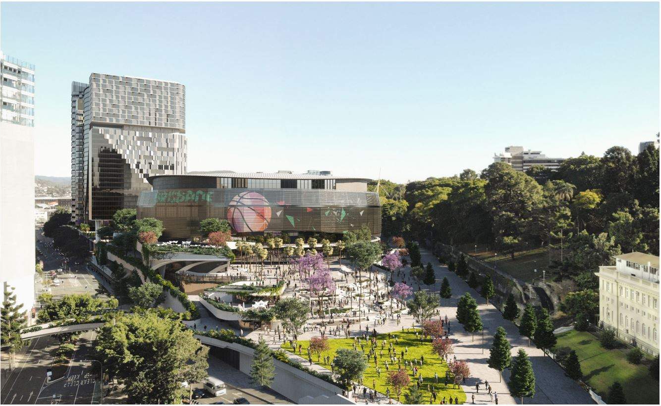 The proposed Brisbane Live stadium at Roma Street.