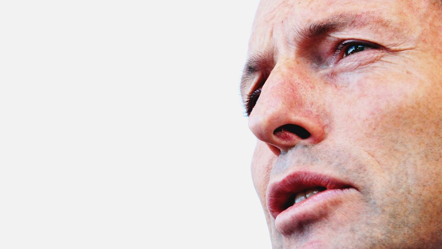 Close up of Tony Abbott on opening day of the 43rd parliament (Getty Images: Cole Bennetts)