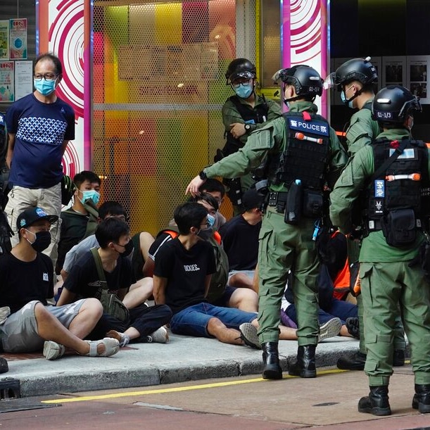 Police arrest protesters in Hong Kong