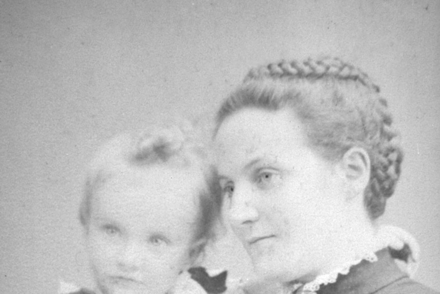 His wife, Margaret-Emma Robertson (Myklukha-Maclay) and child