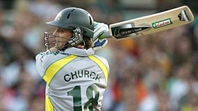 Adam Gilchrist in action for Australia against England in their Twenty20 match at the SCG