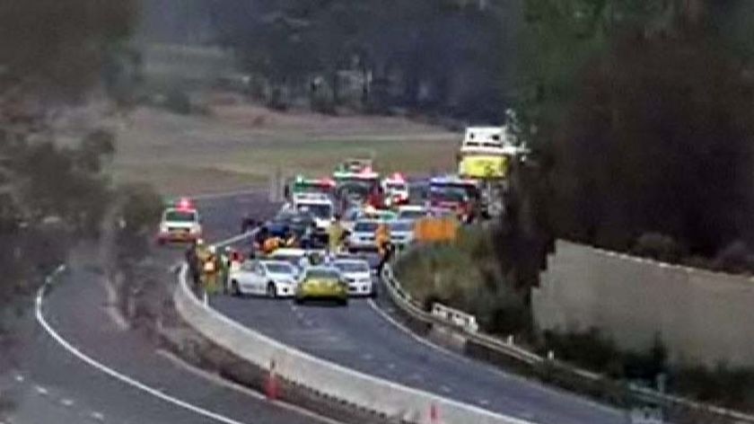 Cars on highway after fatal police pursuit