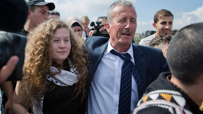 Palestinian teen celebrated as heroine after completing sentence for punching Israeli soldiers