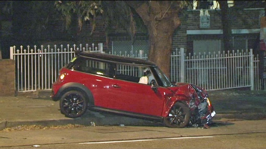 Badly damaged car