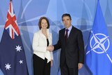 Julia Gillard meets with NATO chief