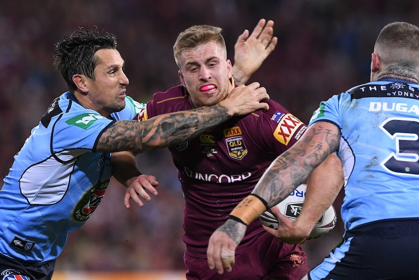 Cameron Munster starred on debut for the Maroons in 2017.