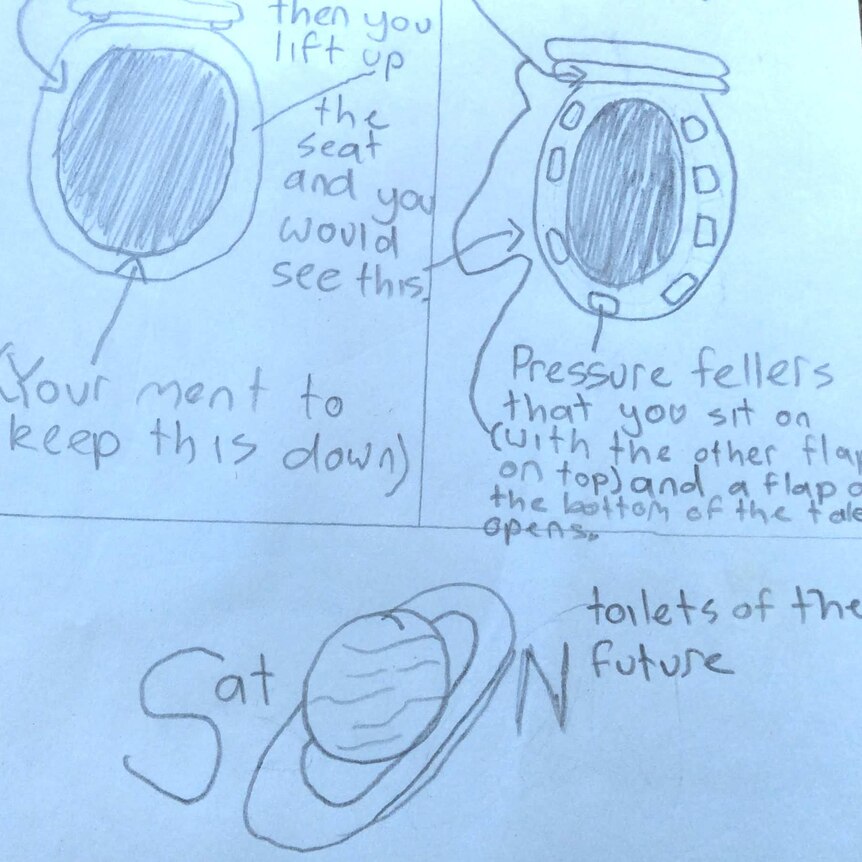 Drawing of toilet invention