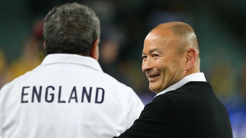 England coach Eddie Jones looks on