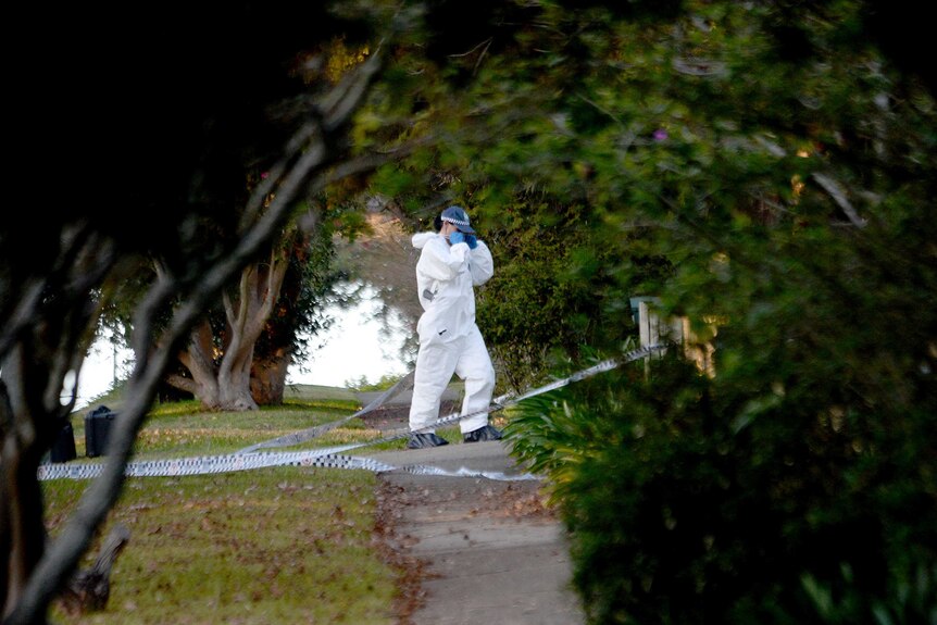 Forensics officers at the scene in West Pennant Hills