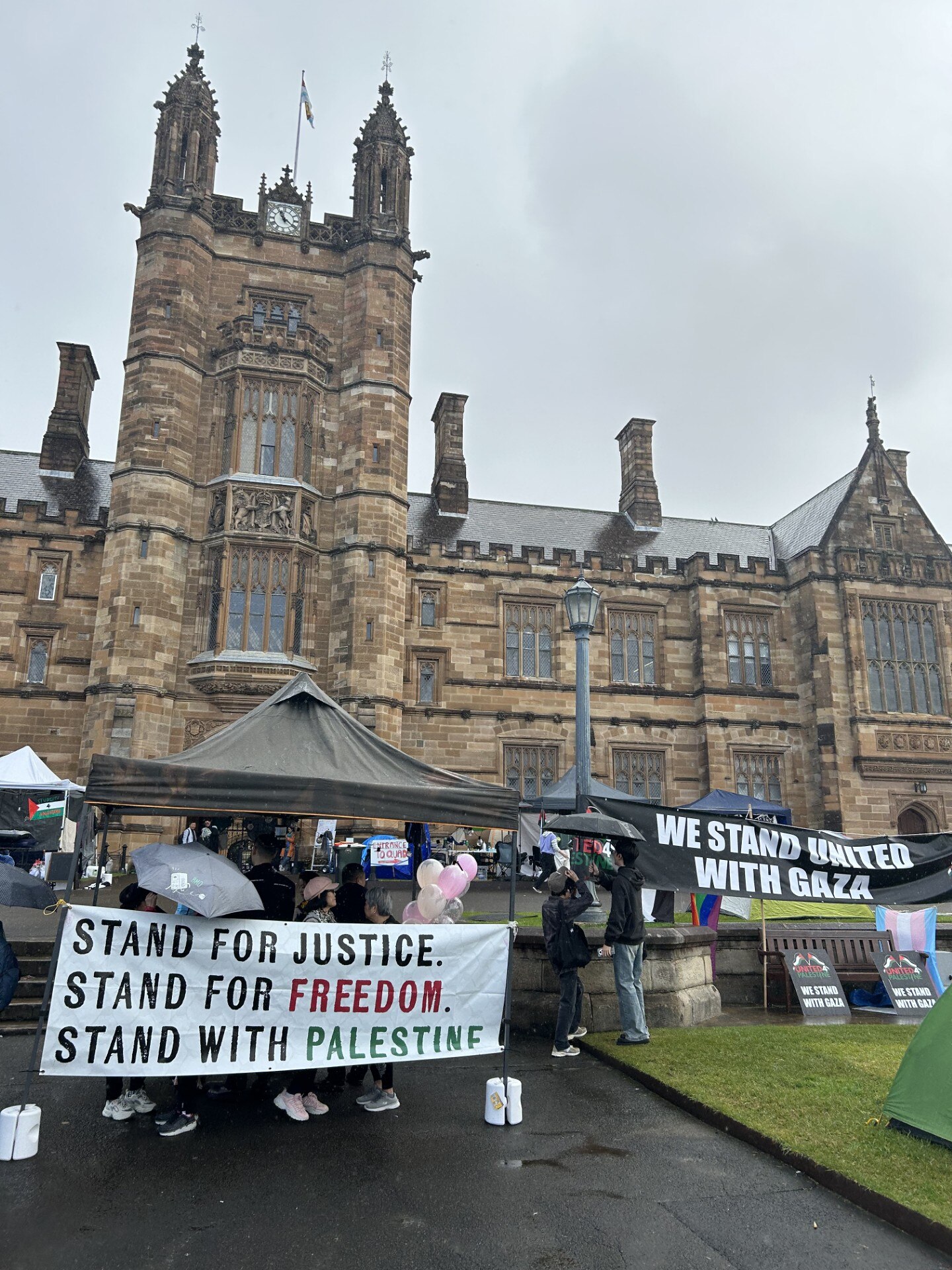 Australian students camp out in pro-Palestine protests