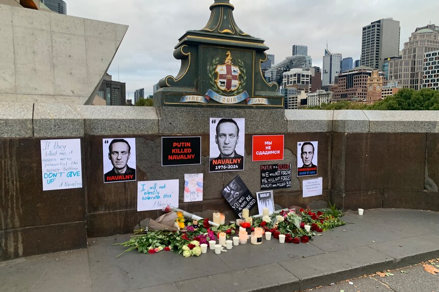 Tribute to Alexei Navalny in Melbourne