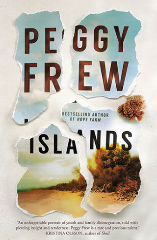 A book cover that resembles a torn-up photograph of a beach scene.
