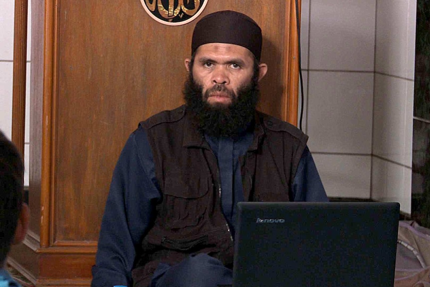 Radical Indonesian Muslim cleric Syamsudin Uba preaching in Jakarta