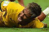 Neymar writhes in agony after injuring his back