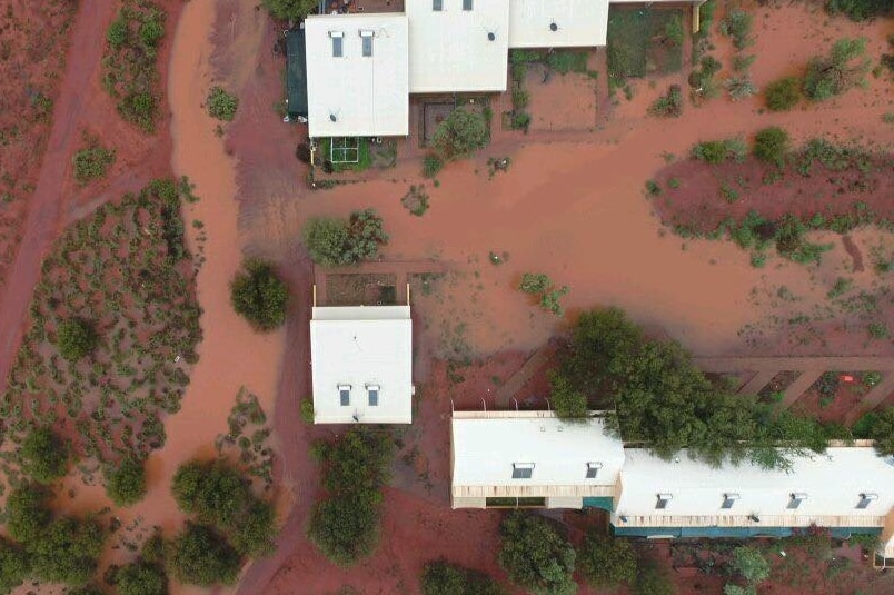 Flooding at Yulara village, near Uluru